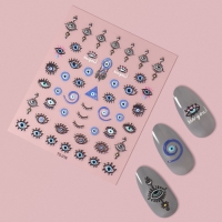 Наклейки для ногтей &laquo;Взгляд&raquo;, объёмные, разноцветные