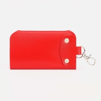Ключница на кнопках, длина 11 см, 7 карабинов, цвет красный Ключница на кнопках, длина 11 см, 7 карабинов, цвет красный