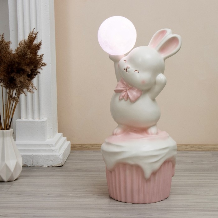 Торшер "Зайка" LED USB розовый 30х30х69см