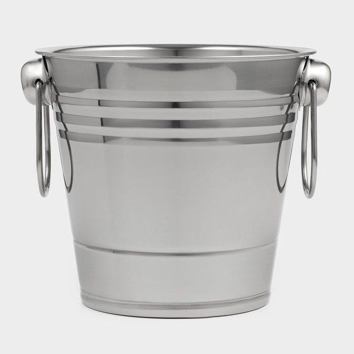 Ведро для льда из нержавеющей стали, 2,5 л, 17×15,5 см Ведро для льда из нержавеющей стали, 2,5 л, 17×15,5 см
