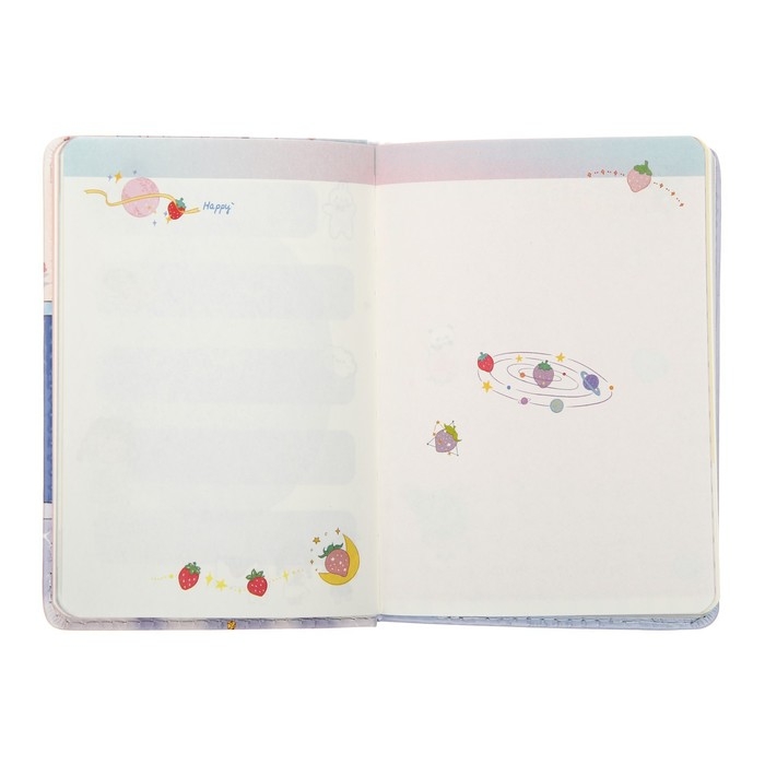 Записная книжка подарочная, А6, 100 листов, цветной блок, с фигурным хлястиком на магните, "Аниме", МИКС