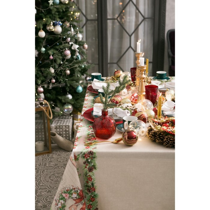 Скатерть Этель «Новый Год» 147х110 см с ГМВО,100% хлопок,саржа 190гр/м2 Скатерть Этель «Новый Год» 147х110 см с ГМВО,100% хлопок,саржа 190гр/м2