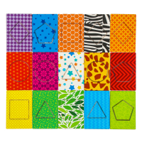 Деревянные карточки &laquo;Фигуры&raquo; набор 15 карточек: 5,5 х 8,3 см