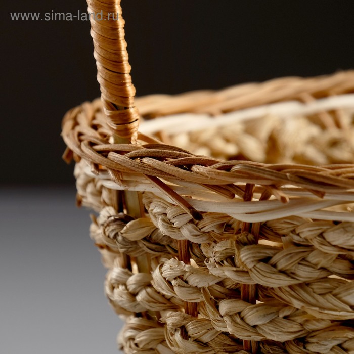 Набор корзин, 3 шт, 24&times;27&times;12/34 см, 20&times;24&times;11/33 см, 16&times;21&times;10/28 см, бамбук, кукуруза