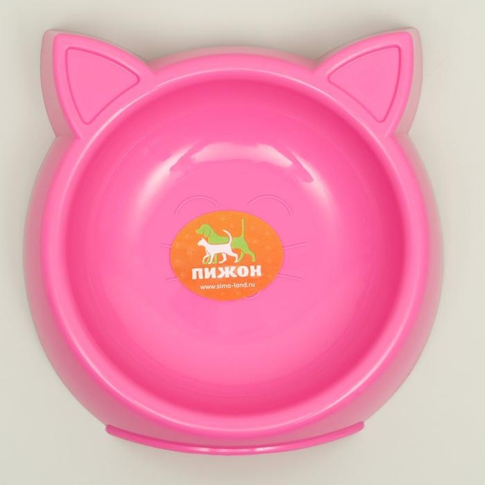 Миска «Кошачьи ушки» 200 мл, 15 х 3.7 см, розовая Миска «Кошачьи ушки» 200 мл, 15 х 3.7 см, розовая