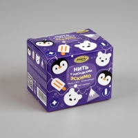 Гирлянда &laquo;Нить&raquo; 1.35 м с насадками &laquo;Эскимо&raquo;, IP20, прозрачная нить, 10 LED, батарейки AAх2 (нет в комплекте), свечение белое