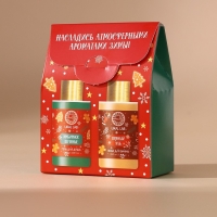 Подарочный набор косметики новогодний, гель для душа и пена для ванны, 2 х 100 мл, Новый Год