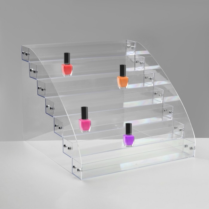 Подставка под лаки 7 этажей, оргстекло, 31&times;31&times;25 см, цвет прозрачный