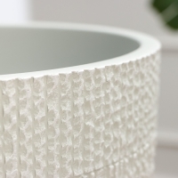 Горшок цветочный "Ротанг светло-серый бутон №8", 22 л