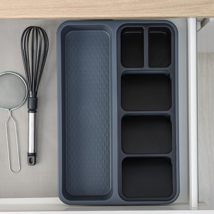 Лоток для столовых приборов, 40×26×5,1см, 6 отделений Лоток для столовых приборов, 40×26×5,1см, 6 отделений