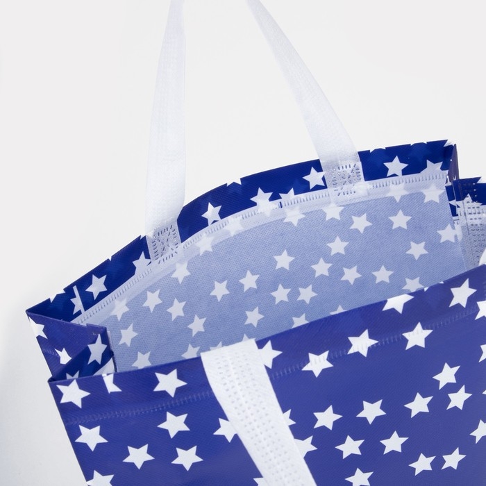 Сумка хозяйственная без застёжки, цвет синий Сумка хозяйственная без застёжки, цвет синий