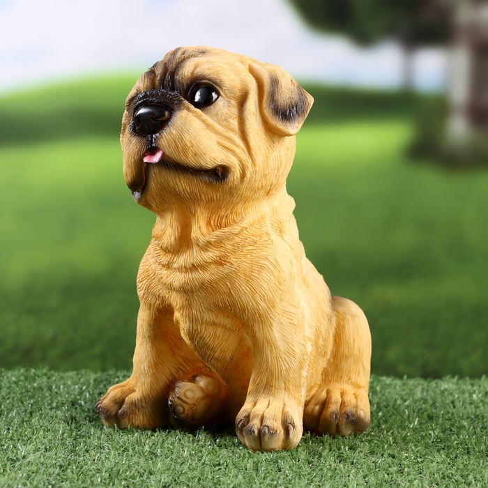 Садовая фигура Садовая фигура "Мопс" 13х11х19см ///