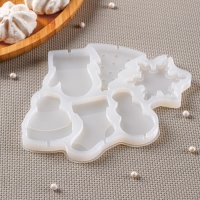 Силиконовый молд для леденцов и шоколада &laquo;Новогодние леденцы&raquo;, 15&times;13 см, цвет прозрачный