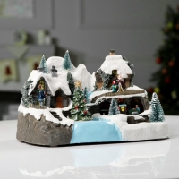 Светодиодная фигура «Новогодние магазины» 31 × 27 × 21 см, полистоун, батарейки ААх3 (не в комплекте), USB, свечение тёплый белый Светодиодная фигура «Новогодние магазины» 31 × 27 × 21 см, полистоун, батарейки ААх3 (не в комплекте), USB, свечение тёплый белый