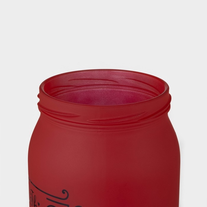 Банка стеклянная для сыпучих продуктов &laquo;Любовь на кухне&raquo;, 1 л, цвет красный