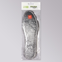 Стельки для обуви, утеплённые, двухслойные, фольгированные, окантовка, р-р RU 39 (р-р Пр-ля 41), 25,5 см, пара, цвет серый Стельки для обуви, утеплённые, двухслойные, фольгированные, окантовка, р-р RU 39 (р-р Пр-ля 41), 25,5 см, пара, цвет серый