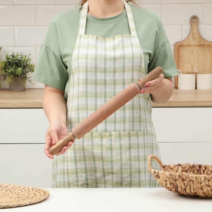 Скалка вращающаяся Magistro, акация, 43&times;4 см, рабочая часть 23 см