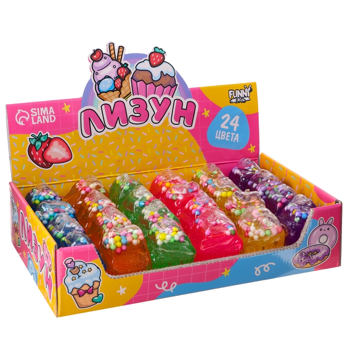 Лизун - слайм &laquo;Пироженка&raquo;, цвета МИКС