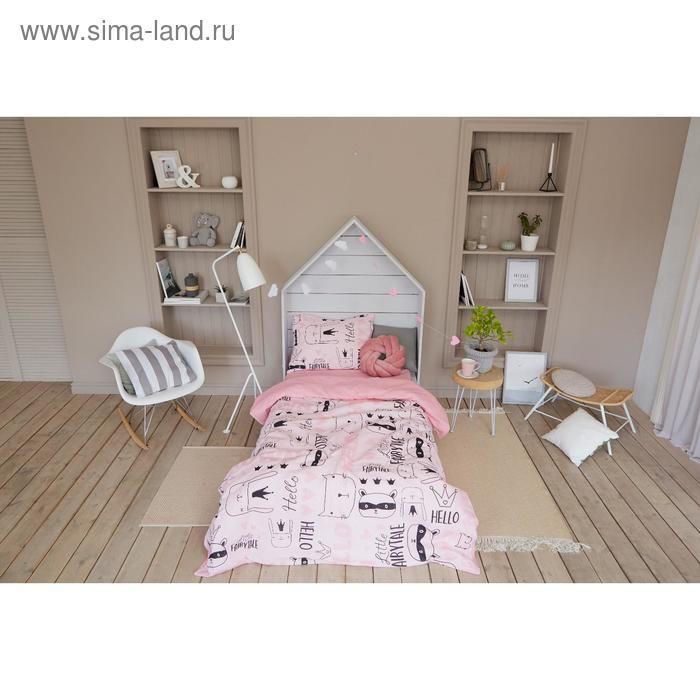 Постельное белье "Этель" 1.5 сп Little crown 143*215 см, 150*214 см, 50*70 см -1 шт,100% хл, бязь