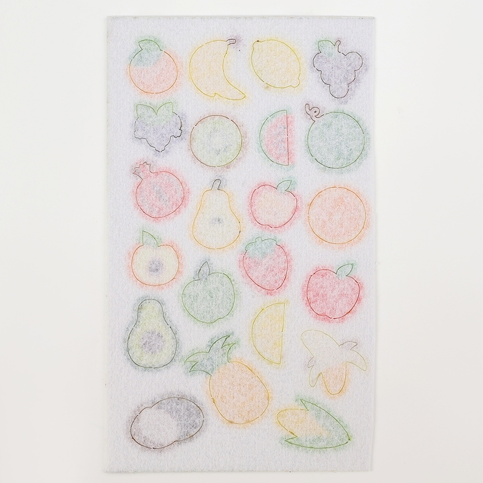 Наклейки из фетра &laquo;Фрукты&raquo;, 11 х 18,5 см, 22 шт