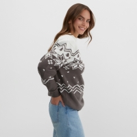 Новый год. Джемпер вязаный KAFTAN Scandinavia размер 54, серый