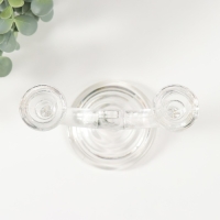 Подсвечник стекло на 2 свечи "Фраппе" прозрачный 9х14х12 см