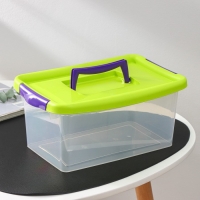 Контейнер для хранения с крышкой, 4 л, 29&times;19&times;13 см, цвет салатовый