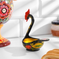 Конфетница &laquo;Лебедь&raquo;,14х11х7 см, хохлома