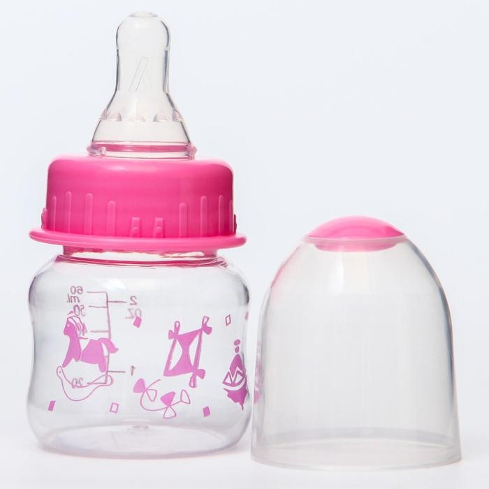 Бутылочка для кормления &laquo;Карапуз&raquo;, классическое горло, 60 мл., от 0 мес., цвета МИКС