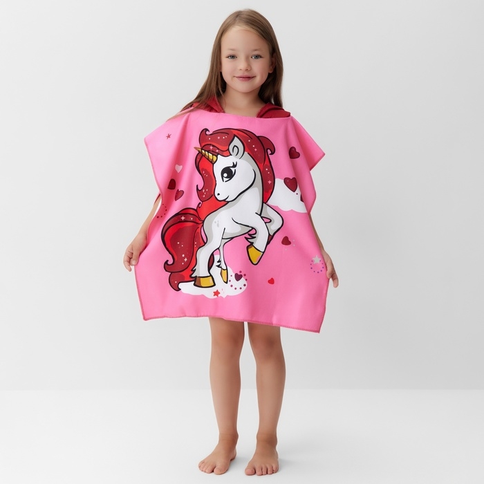 Полотенце-пончо детское LoveLife Полотенце-пончо детское LoveLife "Пони" 60х120 см, 100% пэ, 230 г/м2