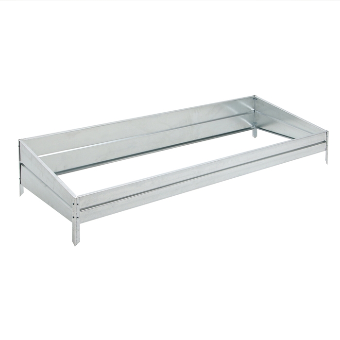 Грядка скатная оцинкованная, наклонная, 200 &times; 80 см, высота бортика 15-34 см, Greengo