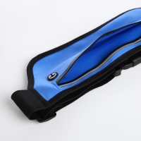 Сумка поясная на молнии, светоотражающие элементы, цвет синий Сумка поясная на молнии, светоотражающие элементы, цвет синий