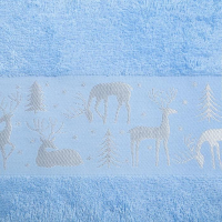 Полотенце махровое &laquo;Новый год: Олени&raquo; 50х90 см, 100% хлопок, 360гр/м2