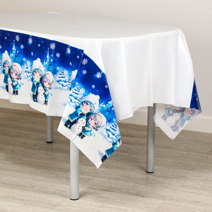 Скатерть новогодняя одноразовая &laquo;Аниме&raquo; 180х137 см