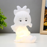 Ночник "Ангельская малышка" LED от батареек 3xLR44 белый 7х10х15см RISALUX