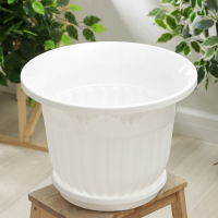 Горшок с поддоном &laquo;Лозанна&raquo;, 25 л, цвет белый