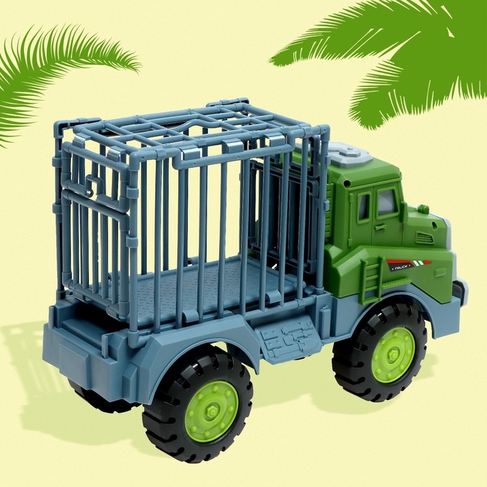 Грузовик-парковка &laquo;ДиноTruck&raquo;, 2 машинки-динозавра в клетке