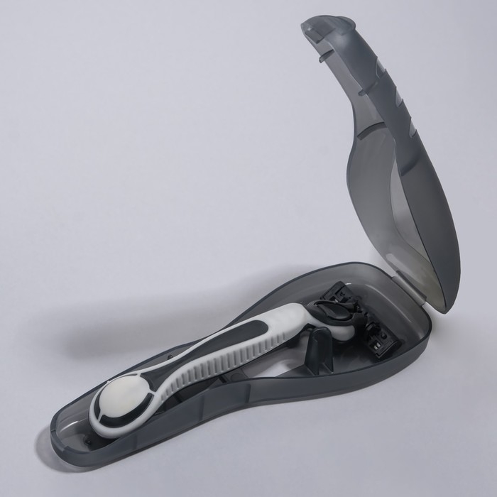 Органайзер для бритвы, с крышкой, 16,6 &times; 5,5 &times; 3 см, цвет чёрный