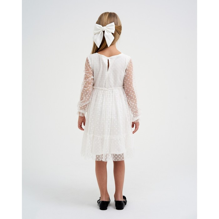 Платье для девочки KAFTAN, размер 32 (110-116 см), белый