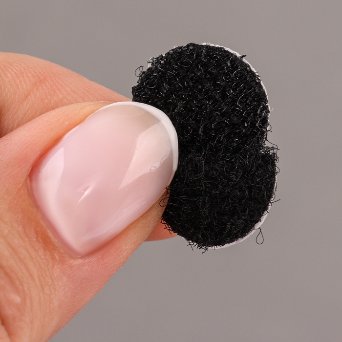 Липучка на клеевой основе &laquo;Круг&raquo;, набор 55 шт., размер 1 шт: 1,5 см, цвет чёрный