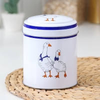 Банка для сыпучих продуктов «Гуси», 800 мл, круглая Банка для сыпучих продуктов «Гуси», 800 мл, круглая