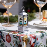 Светодиодная фигура «Серебристый фонарь с котиками» 5 × 12 × 5 см, пластик, батарейки AG13х3 (в комплекте), свечение тёплое белое Светодиодная фигура «Серебристый фонарь с котиками» 5 × 12 × 5 см, пластик, батарейки AG13х3 (в комплекте), свечение тёплое белое