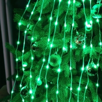 Умная гирлянда &laquo;Конский хвост&raquo; 10 нитей по 1 м роса, IP20, серебристая нить, 100 LED, пульт ДУ, приложение, свечение RGB, USB