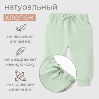 Штаны для малыша MINAKU: Basic Line BABY, цвет шалфей, рост 62-68