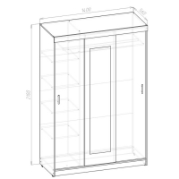 Спальный гарнитур Бася (Комплект 7 предметов), Белый