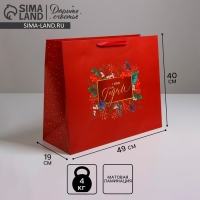 Пакет подарочный новогодний ламинированный «Роскошь волшебства», XL 49 х 40 х 19 см Пакет подарочный новогодний ламинированный «Роскошь волшебства», XL 49 х 40 х 19 см