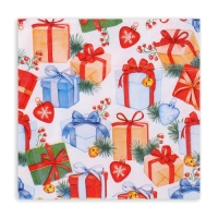 Новогодние салфетки бумажные Pero Prestige &laquo;Подарки&raquo;, 3 слоя, 33х33 см, 20 шт