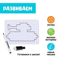 Развивающий набор &laquo;Графические диктанты&raquo;, пиши стирай, уровень 2