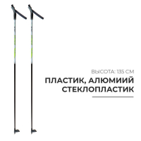 Палки лыжные стеклопластиковые, длина 135 см, цвета МИКС Палки лыжные стеклопластиковые, длина 135 см, цвета МИКС
