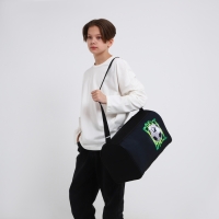 Сумка детская спортивная для мальчика «Футбол», 40х21х24 см, цвет чёрный Сумка детская спортивная для мальчика «Футбол», 40х21х24 см, цвет чёрный